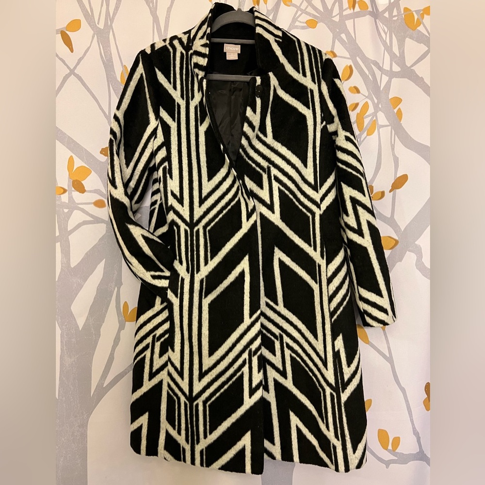 NWOT Chico’s Below the Knee Coat Chico’s Size 0